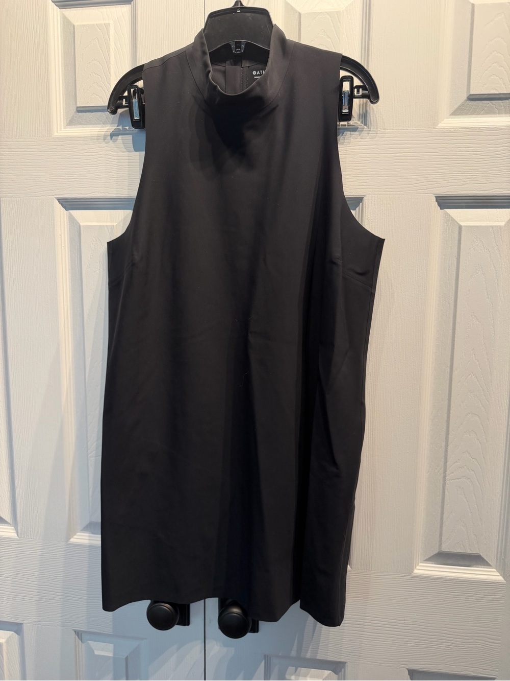 Athleta Black Sleeveless Mock Neck Dress